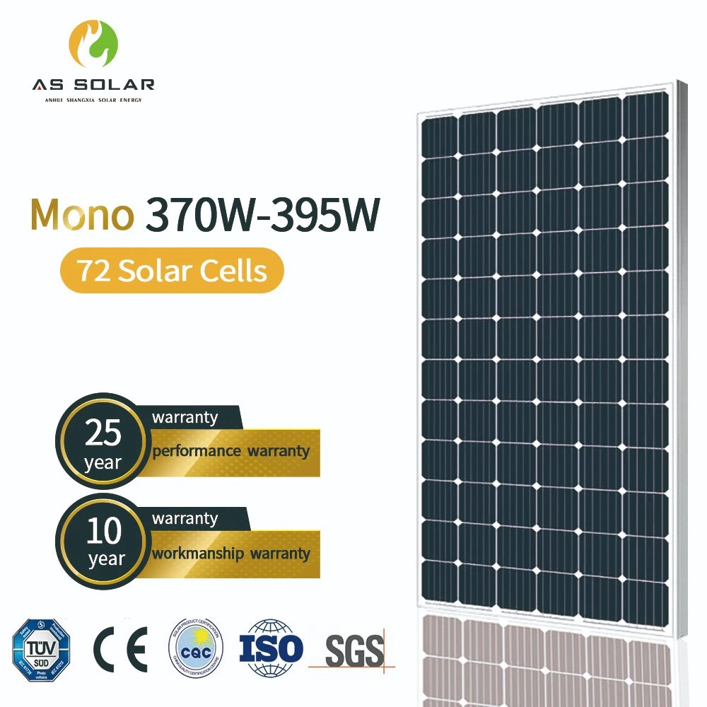 Negro completo Poli de silicona PV de mayor eficiencia y Monocristalina Solar Panel sistema de energía solar para el hogar 335W 340W 345W 350W