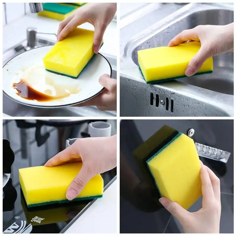 Best Price Dish Pan Pot Washing Scrub Sponge Kitchen Thick Scrubber Pad Cleaning Scouring Sponge Pads Scourer Sponges