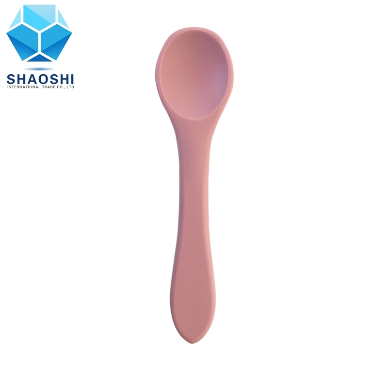 Silicon Training Spoon Custom Logo Wholesale Price Non-Toxic Silicone Newborn Baby Spoon