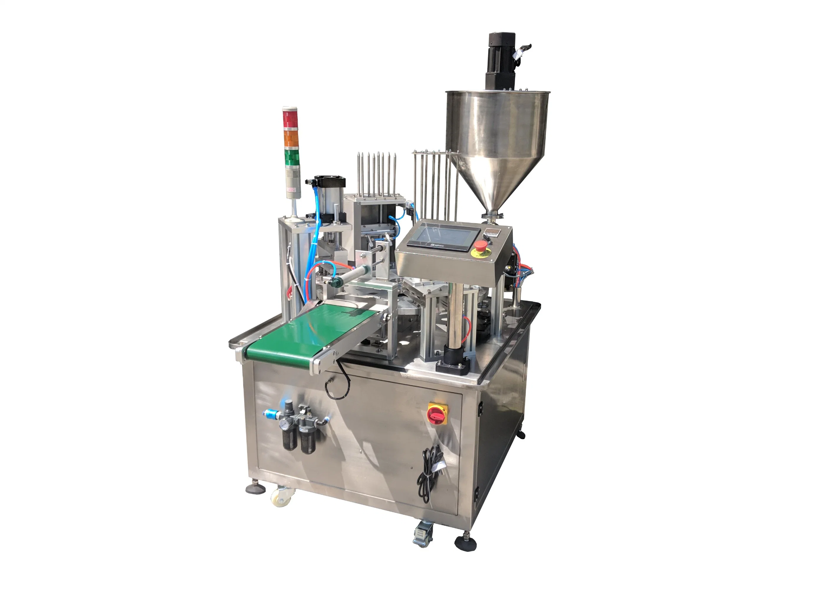 Jyd Double Output Rotary Automatic Cup Filling Sealing Machine for Yogurt