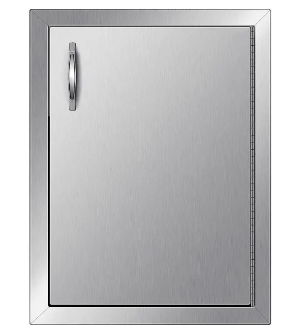 Right Hinged Single Access Door 16 X 22 Inch Vertical Island Door Stainless Steel Access Door Flush Mount for Outdoor Kitchen