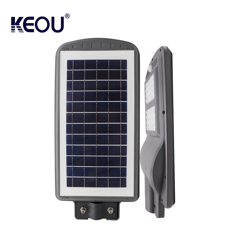 IP65 Resistente al agua de alimentación de batería inteligente del sensor de movimiento al aire libre jardín de la luz de montaje en superficie de 40 vatios2835 SMD LED 40W Luz solar calle