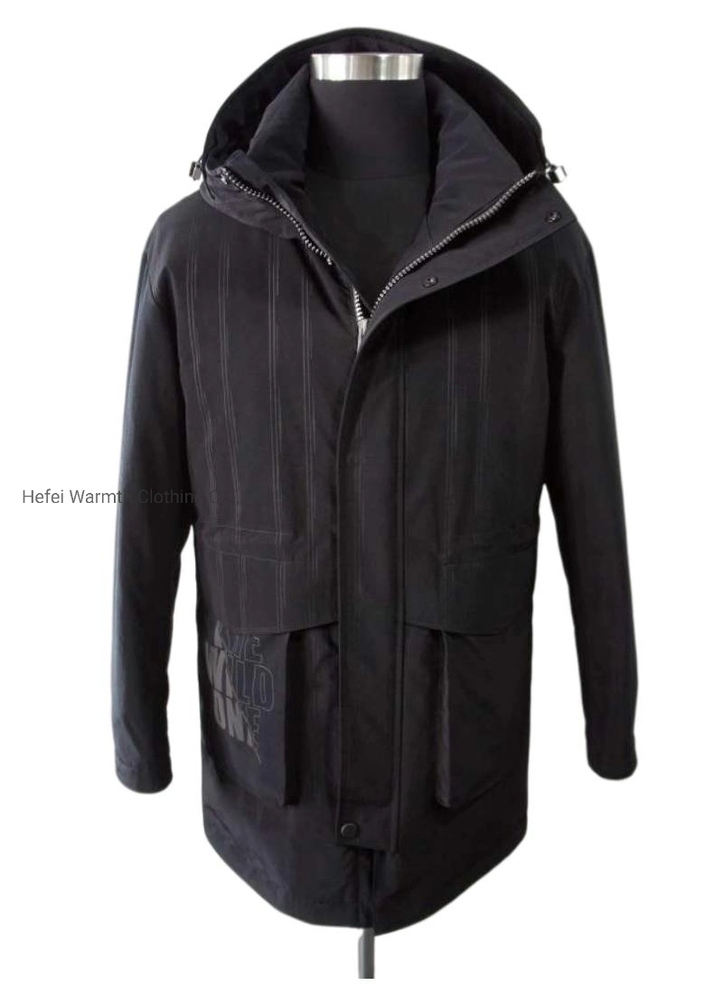 Parka de plumón de pato de invierno súper ligera de reemplazo de capucha para exteriores Chaqueta abrigos hombres