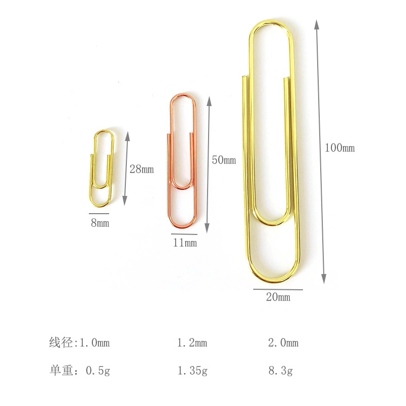 Metal Gold Paper Clip Hardware Parts Processing