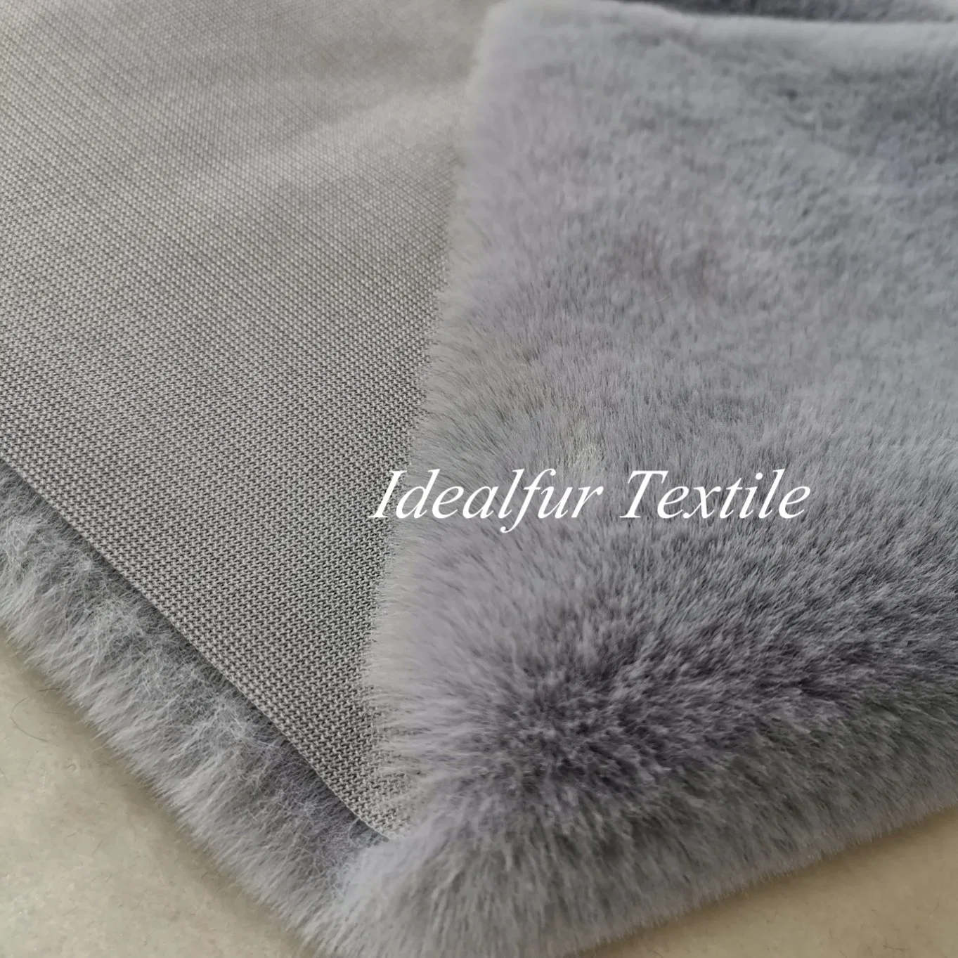 Smoky Gray Rabbit&#160; Fake Fabric Faux Fur