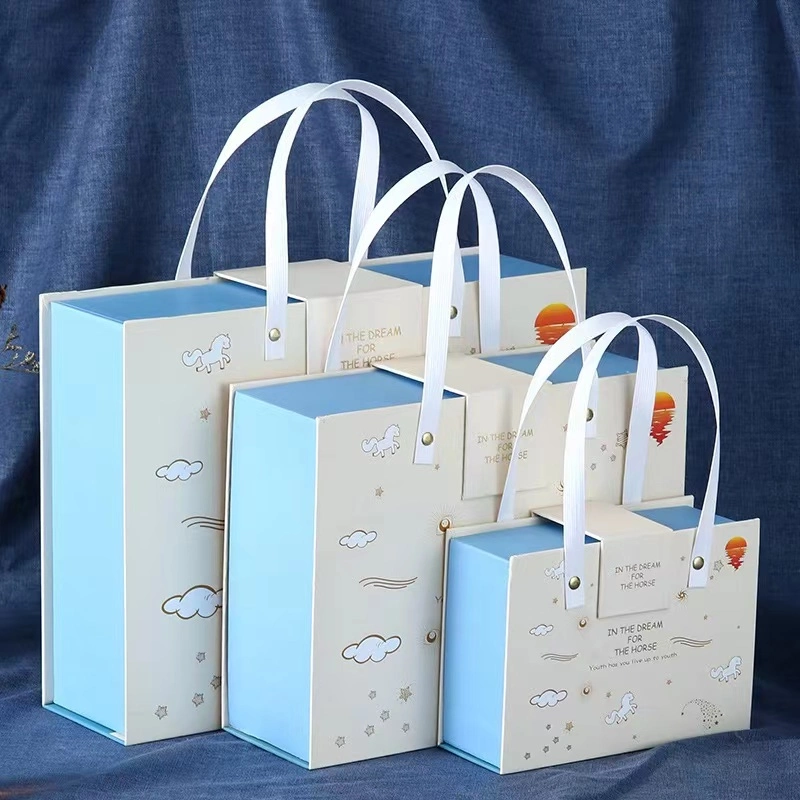 Boîte d'emballage personnalisée pour fête avec impression multicolore, pour cosmétiques, jouets et cadeaux.