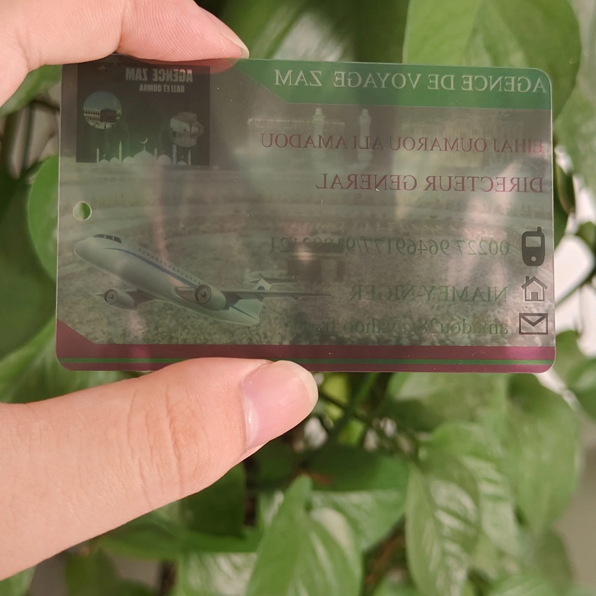 Transparent Plastic Business Card with Loco Magnetic Stripe