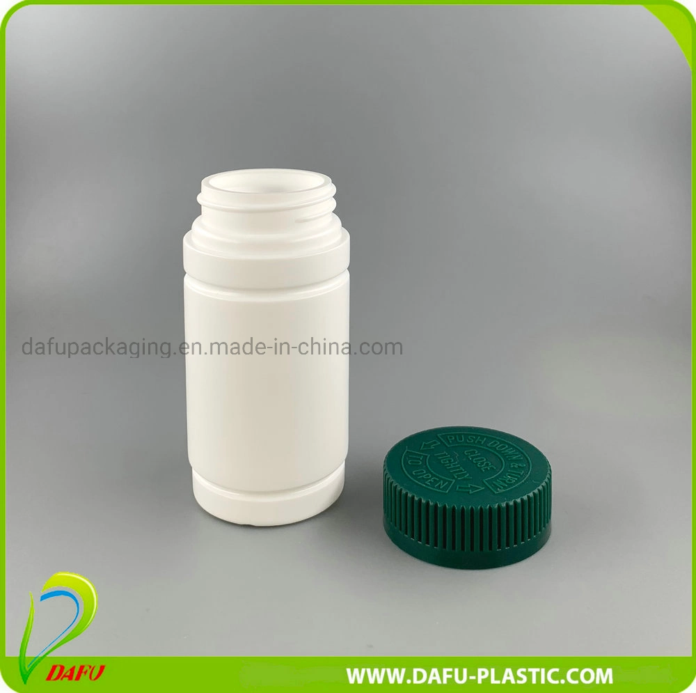 100ml HDPE PE Medicine Plastic Capsule Bottle with Child Proof Cap