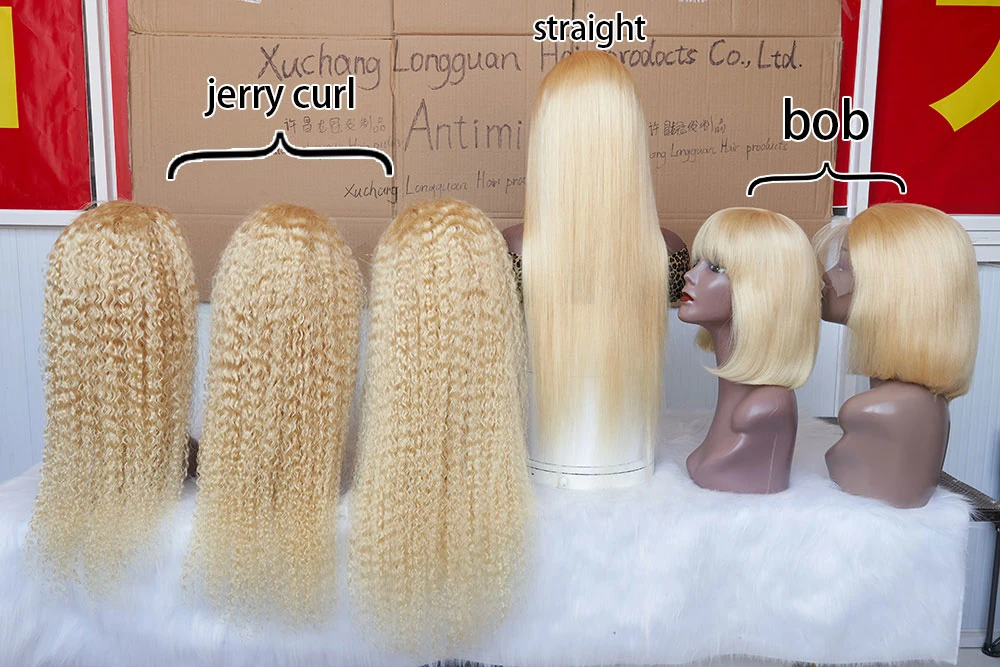 150% Density Hot Selling Factory Wholesale/Supplier Best China Human Hair 613# 360 Full Transparent Lace Wigs