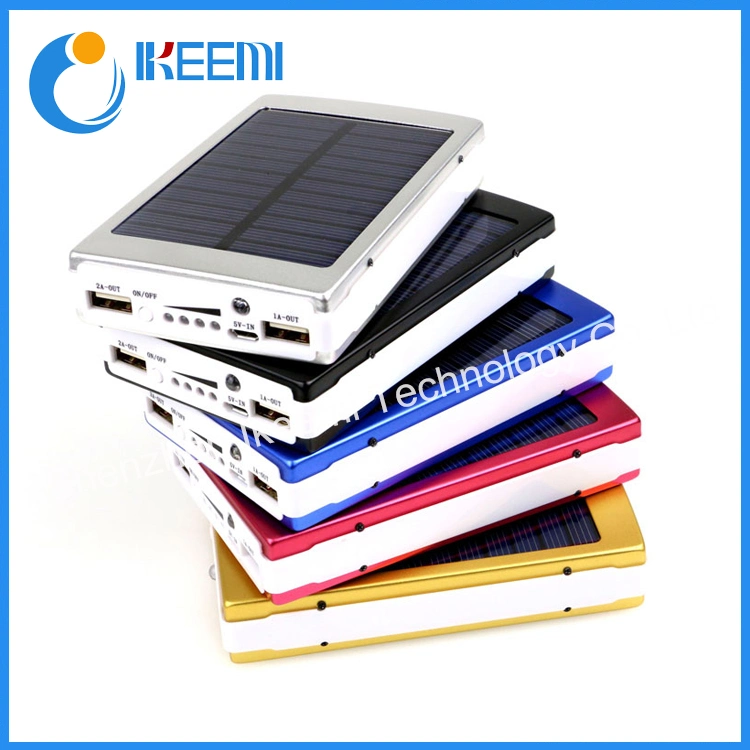 New 20 Pieces LED Lamps 20000mAh Solar Power Bank Poverbank External Battery Power Charger for All Mobile Phones