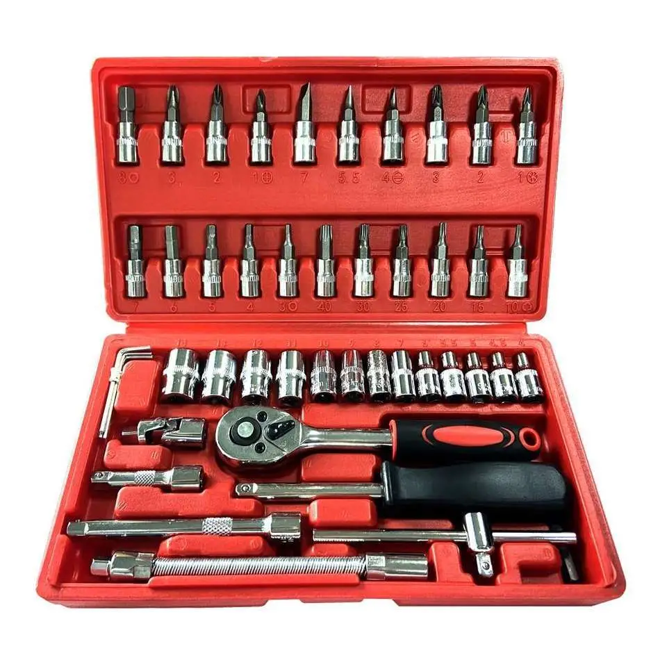 Automotive Tools Sample Customization Universal 3/8" in Mechanic Tool Racket and Socket Wrench Kit for Garage