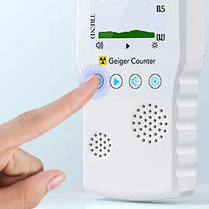 Dosímetro medidor de radiação alimentar com detector contra nuclear Geiger com LCD Monitor de raios X Beta Gamma Radiómetro recarregável alimentado por bateria para Radiação M