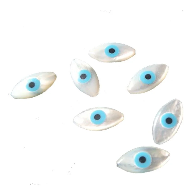 Shell Evil Eye Loose Mother of Pearl Marquise Shape Gemstone for Jewelry or Accessories Design