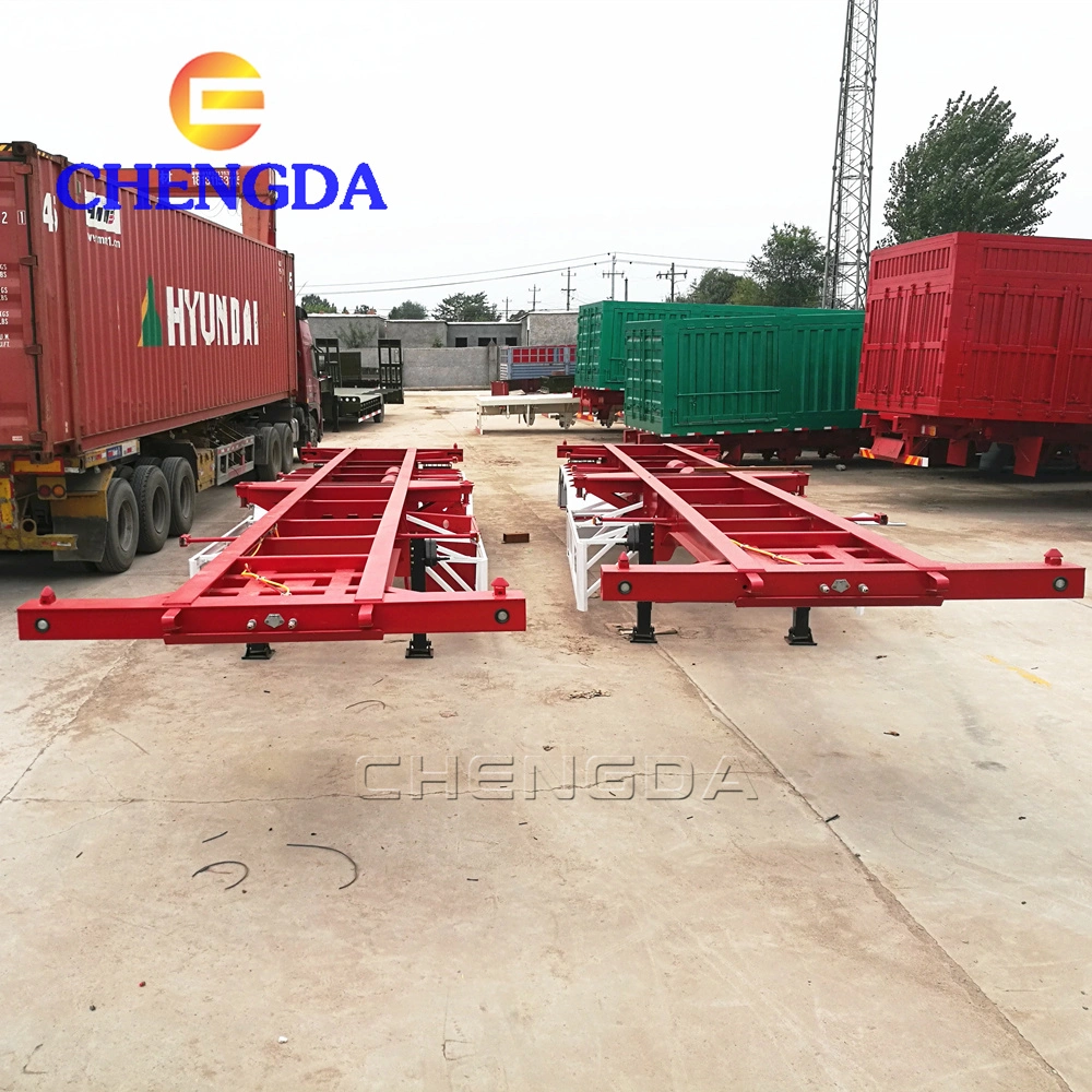 Chengda 3 Axle 20FT 40FT Container Chassis Skeleton Semi Trailer