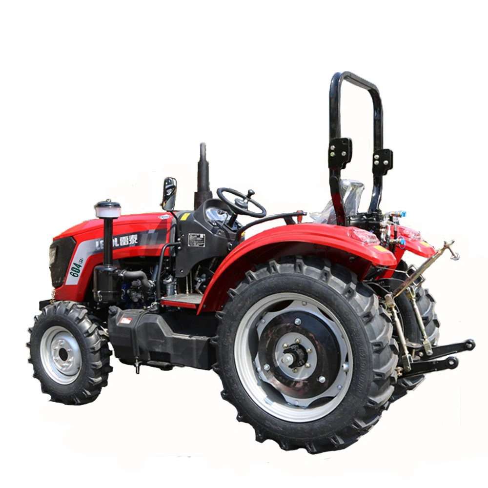 604 Nouveau design Machinerie agricole Tracteur à roues 4X4 Tracteur de jardin à engrenages Tracteur de verger Prix pour l'agriculture en terre sèche avec certificat CE Tracteur agricole 60HP/65HP