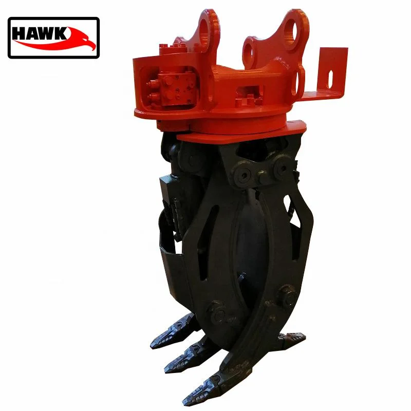 Excavator Grapple Bucket Hydraulic Wood Grapple 360 Log Grab and Stone Excavator Rotating Grapple