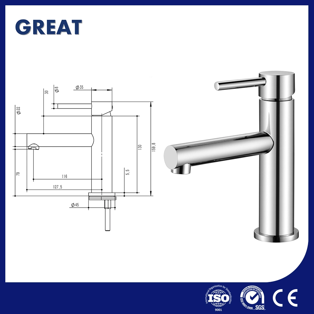 Great Bathroom Single Handle Faucet Suppliers OEM Customized Vessel Sink Faucet Gl32101A321 Single Lever Basin Faucet Self Closing Time Delay Water Basin Tap