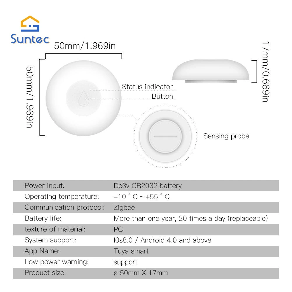 Zigbee Wasserdetektor Lecksensor Alarm Leckdetektor