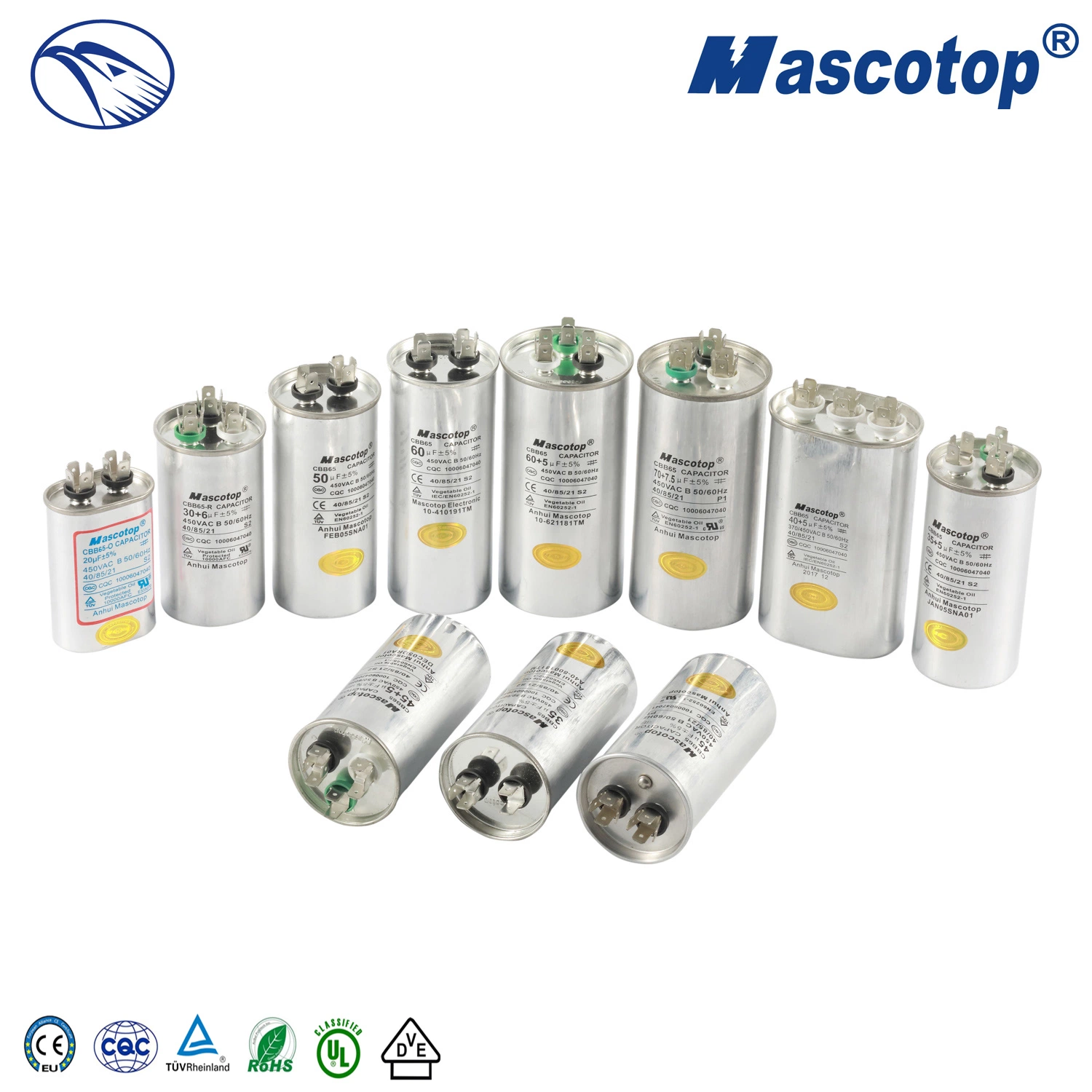 Cbb65 Motor Run Capacitor of Round and Oval Type