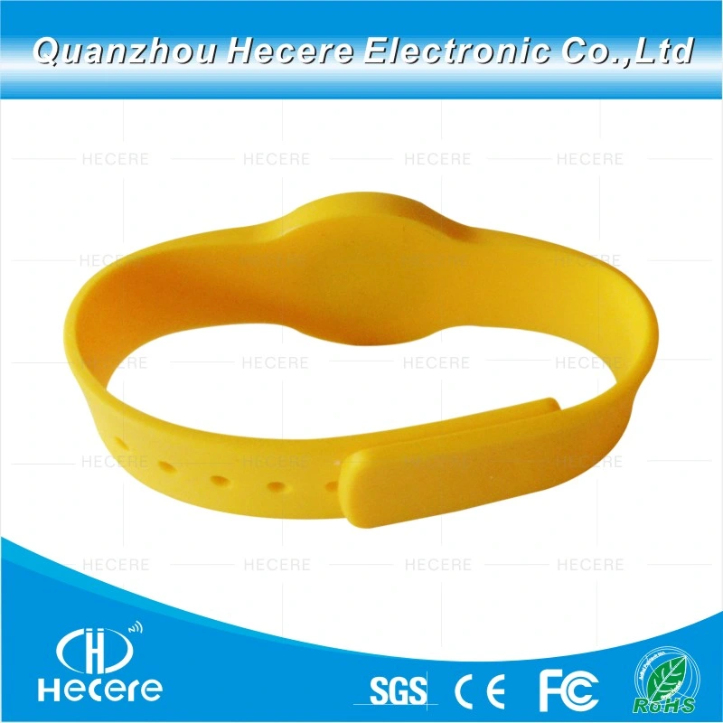 13.56MHz Reusable Silicone RFID Wrist Band for Events