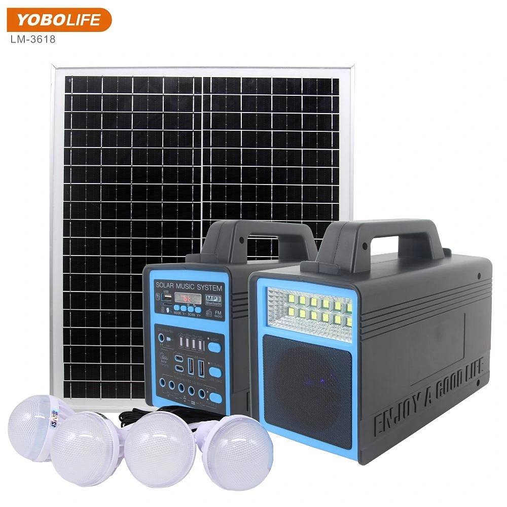 Yobolife Portable Solar Energy Home Power Solar System for Home Lighting and Phone Charging
