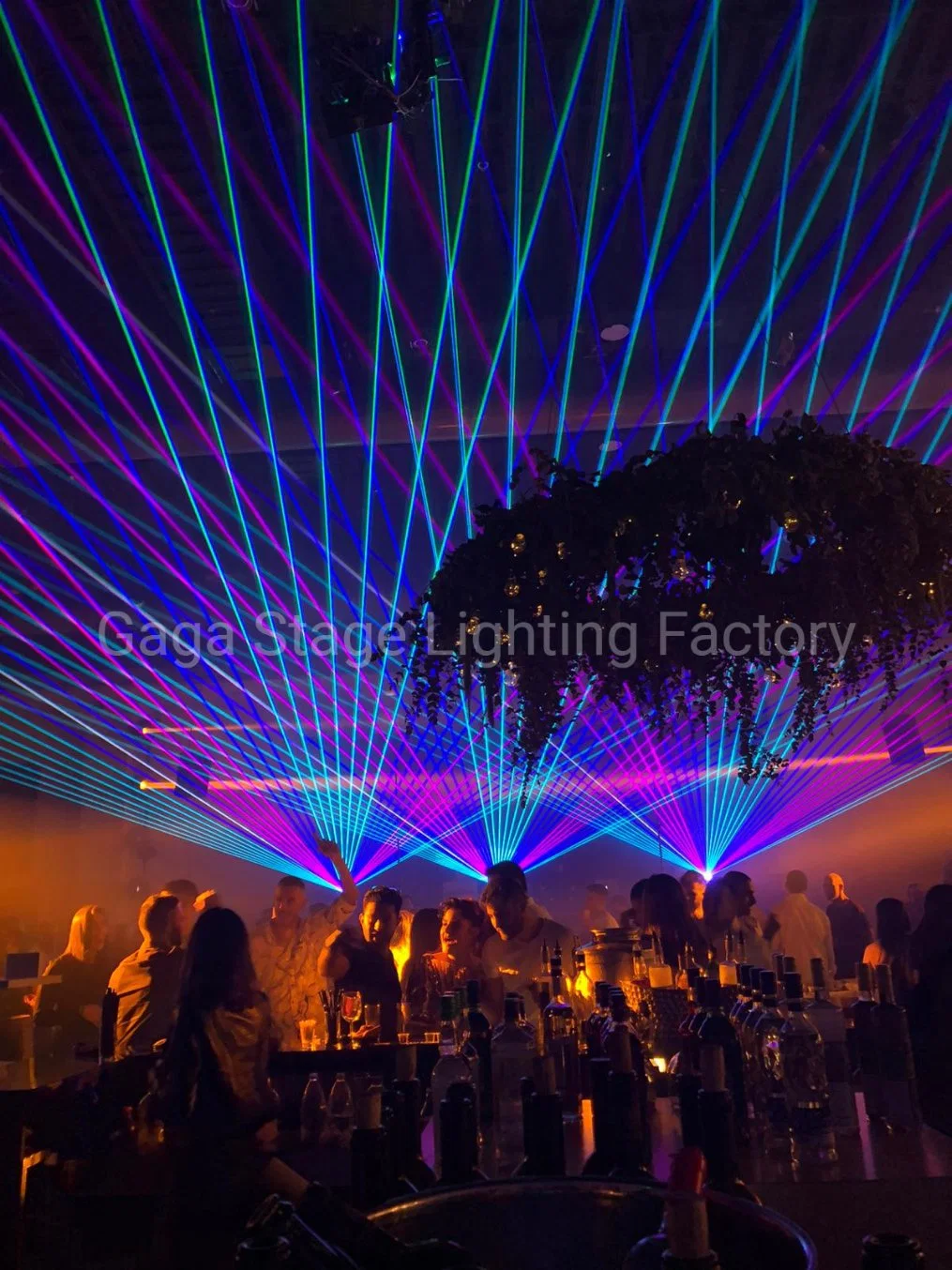 Stage Outdoor Attractions Performance Concert Performance RGB 24W Full-Color Animation Laser Light Can Be Equipped with Rain Cover