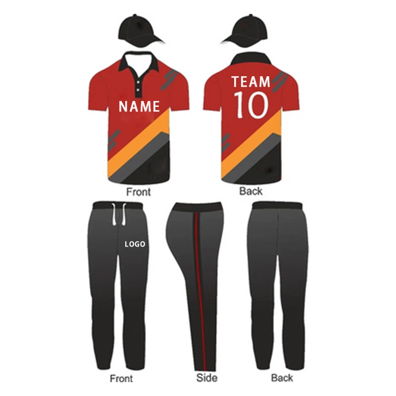 مصنّعة المعدات الأصلية (OEM) مخصصة لعبة الكريكيت بوليستر Uniform Team Jersey Cricket Shirts