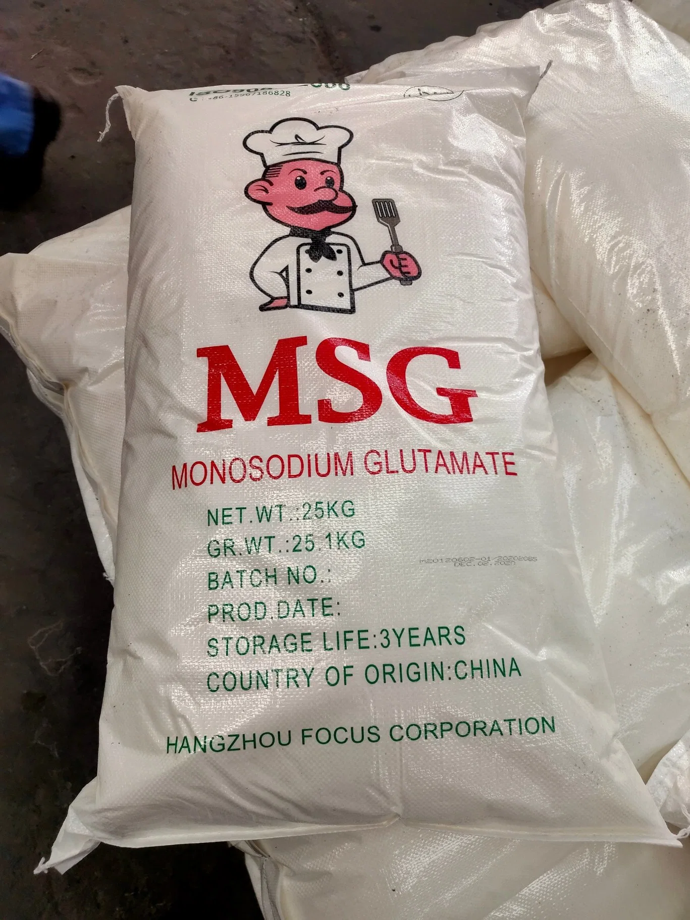 Food Seasoning Crystal Msg Monosodium Glutamate