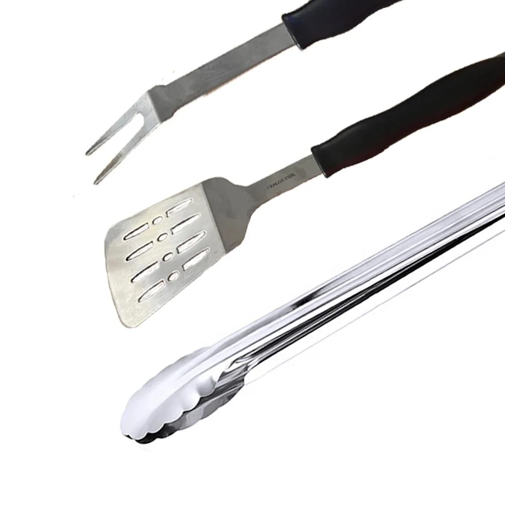 Heavy Duty Household Barbecue Tool Stainless Steel Food Flip 3-Piece Set
