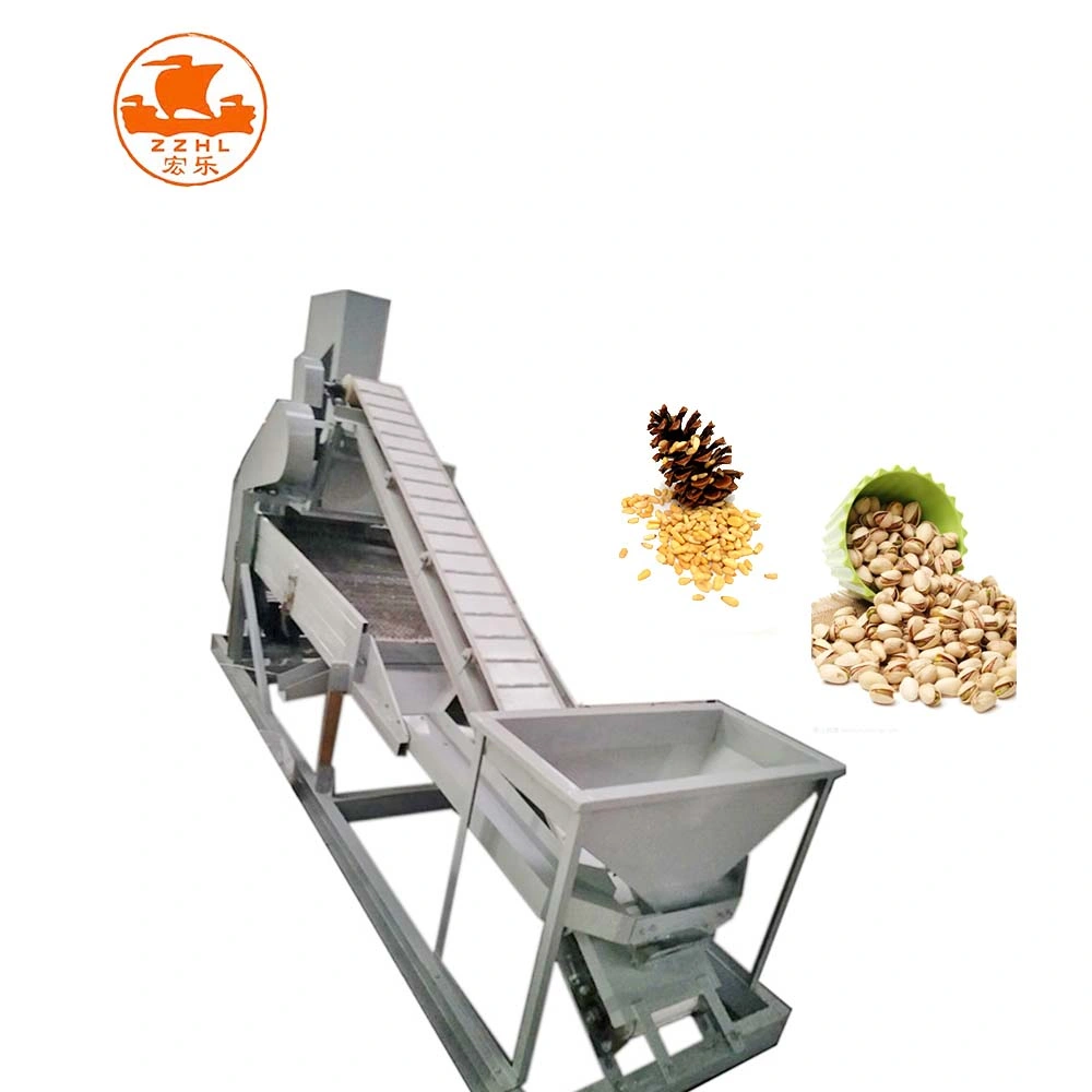 189 Best Sale Pistachior Shell Removing Cracking Processing Pine Nut Shelling Pistachio Huller Machine