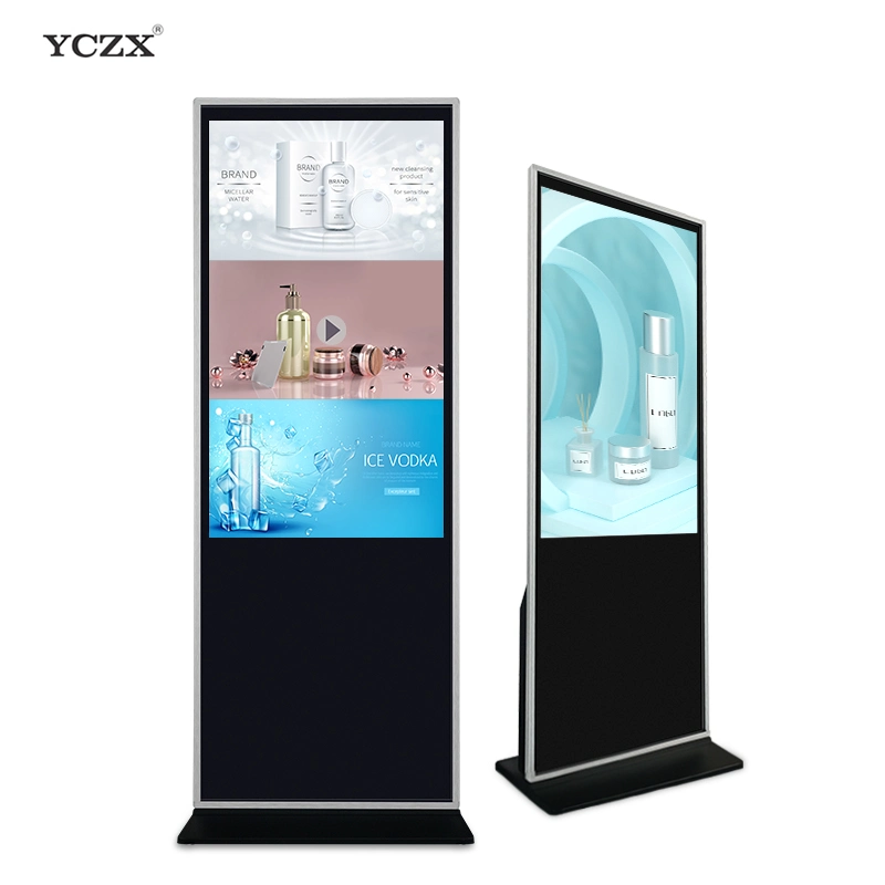 Indoor Video Player 60 Inch Floor Standing LCD Digital Signage Advertising Display