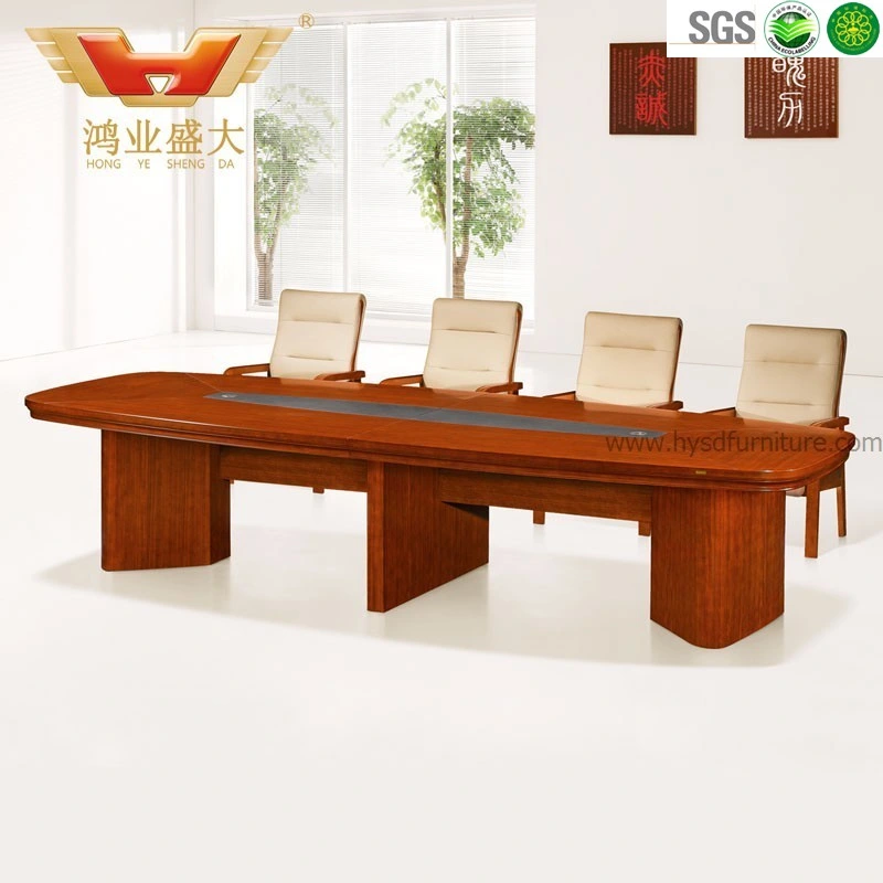 Veneer Boardroom Negotiation Office Wooden Conference Table (HY-A7538)