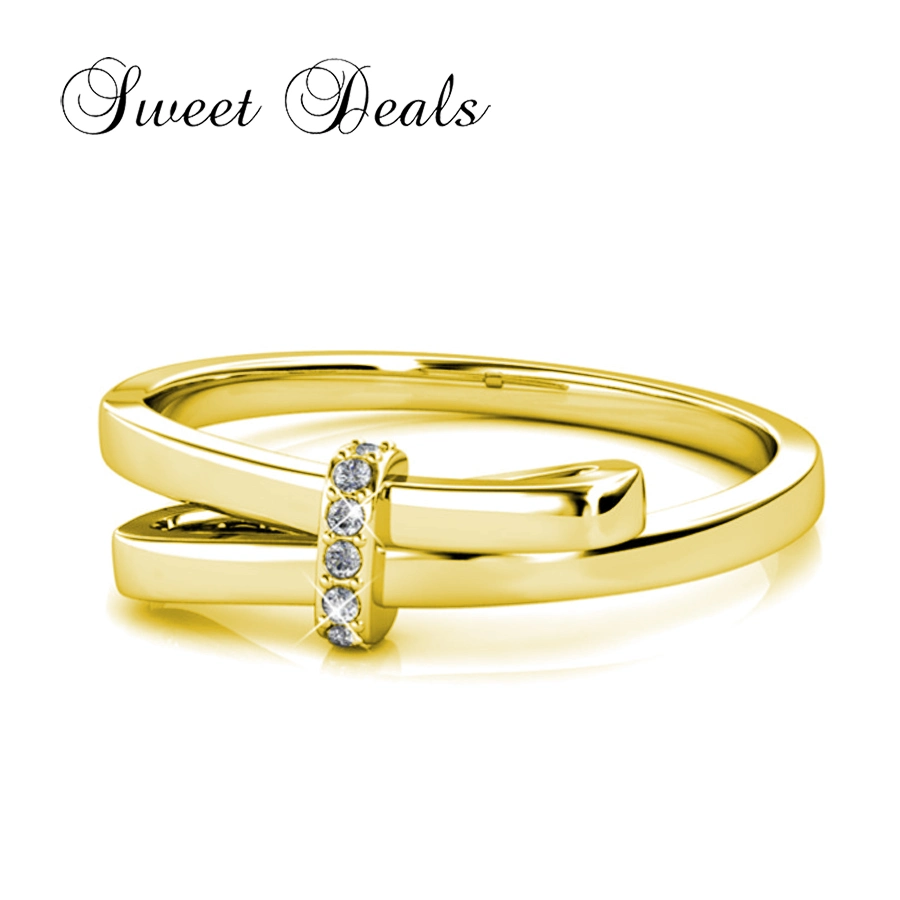 High quality/High cost performance  Brass Plating Real Gold Ring Fashion Jewelry Wholesale/Supplier