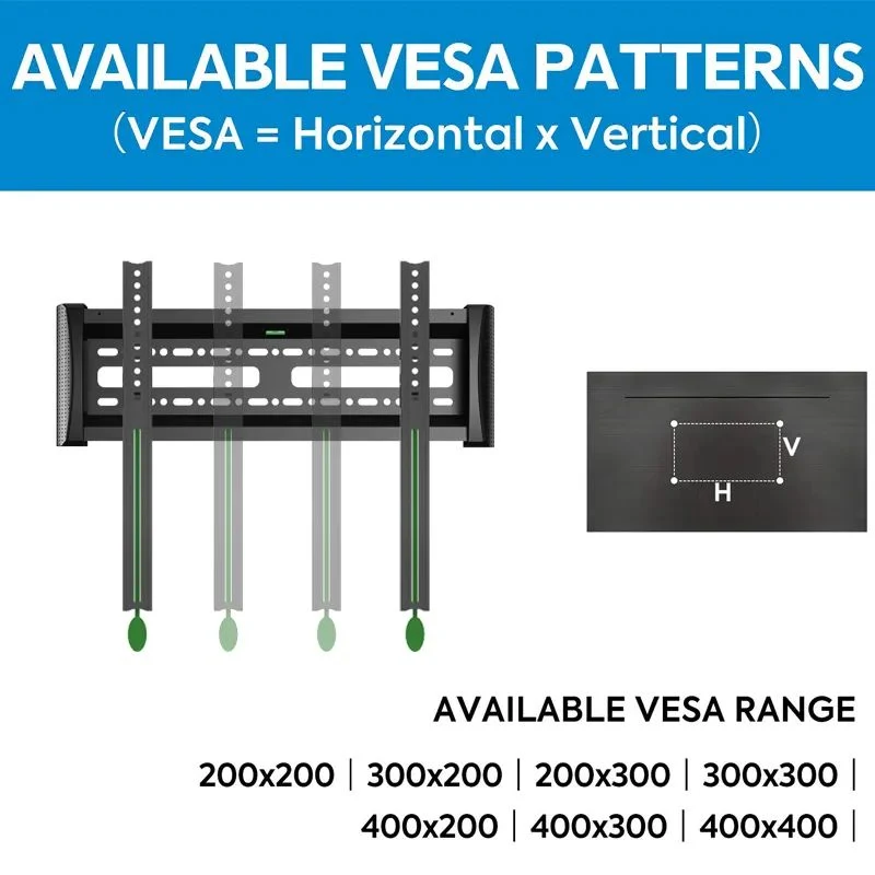 Vesa 400*400 Universal Flat Metal TV Mount Bracket