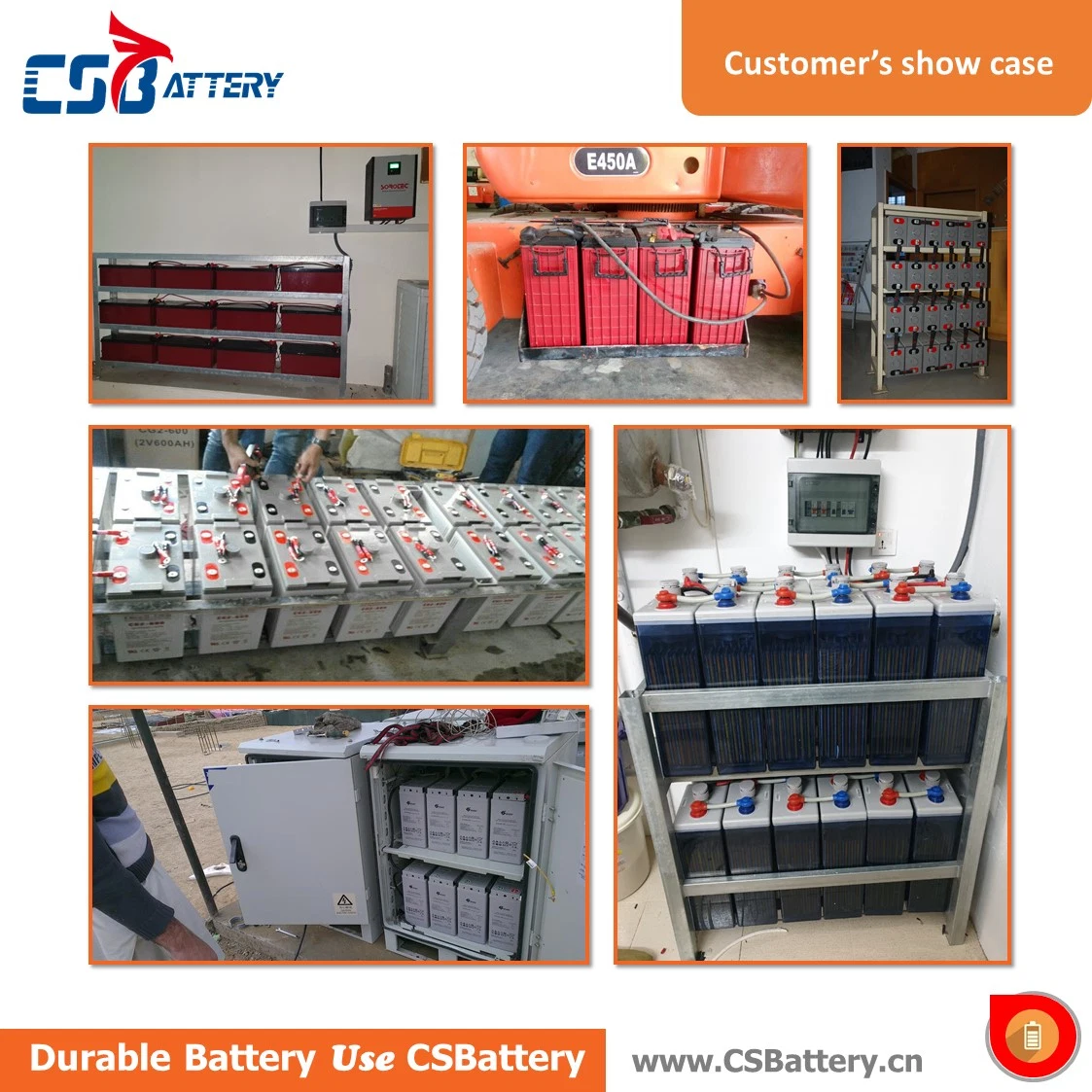 Csbattery 12V100AH AGM Baterí acceso frontal para Solar/UPS/Telecom-System/SLA/Access-Control/Boo