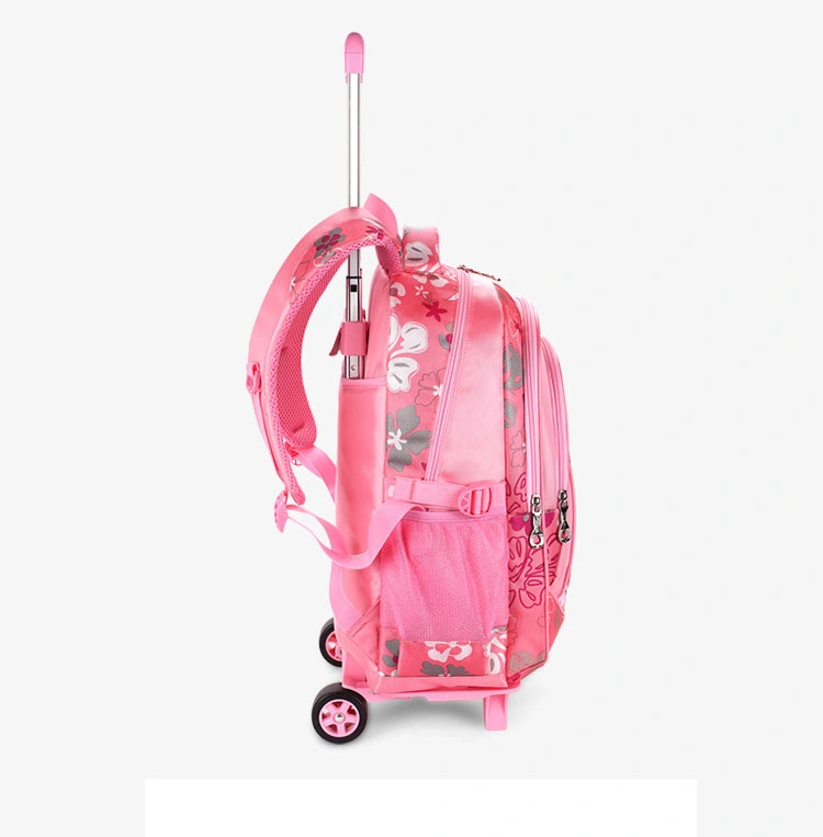 Chariot à roues de roulement à épaulement double primaire des enfants enfant enfants étudiant à l'école Sac bandoulière Sac à dos Sacs Pack (CY3546)