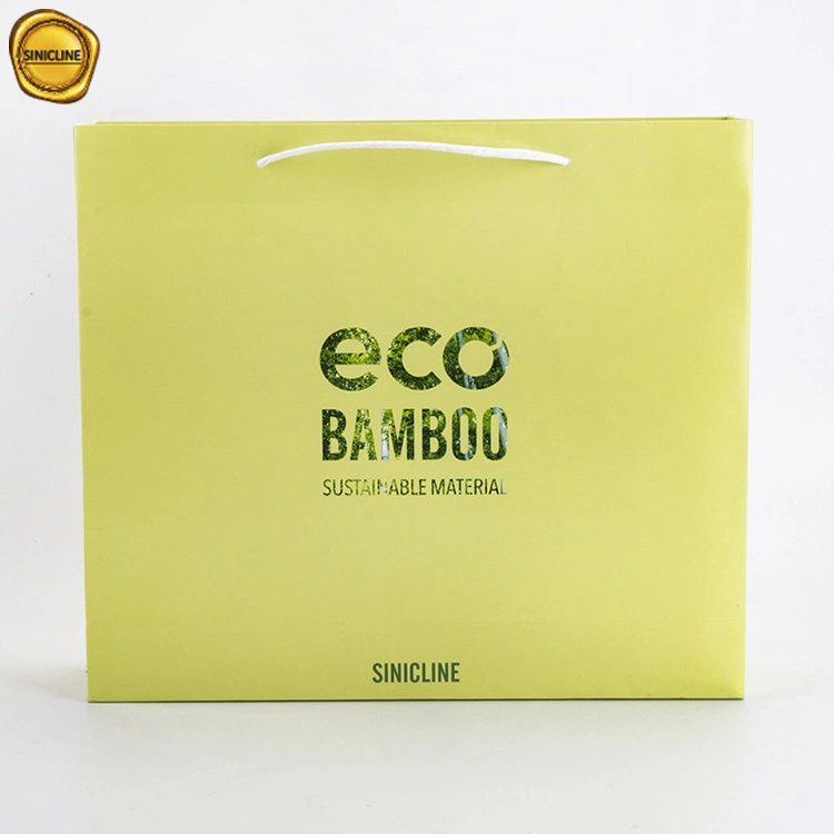 Sinicline Ecológico papel de fibra de bambú Bolsas de regalos