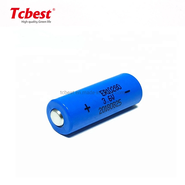 Factory Price OEM with High Quality Non-Rechargeable 500mAh Size Lisocl2 3.6V Lithium Disposable Er10280 Battery for Digital Cameras