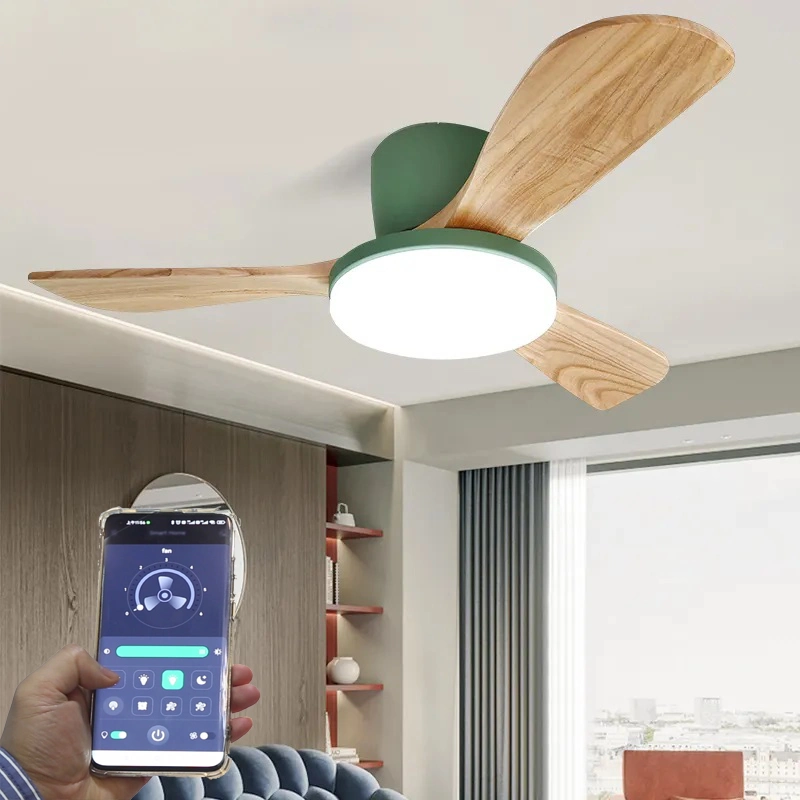 Ventilador de techo luz DC Motor del ventilador, Bluetooth, Control de la App.