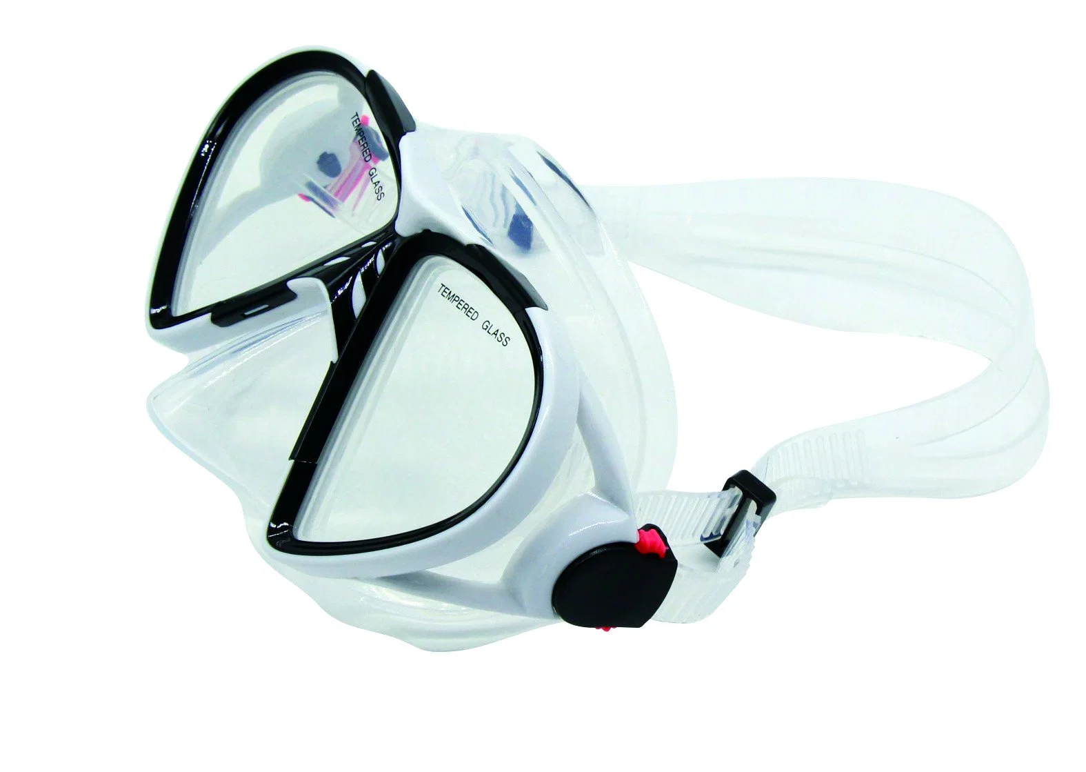 Adult Panoramic View Diving Mask Pure Comfortable Silicone Snorkeling, Freediving Mask Made From Clear Tempered Glass