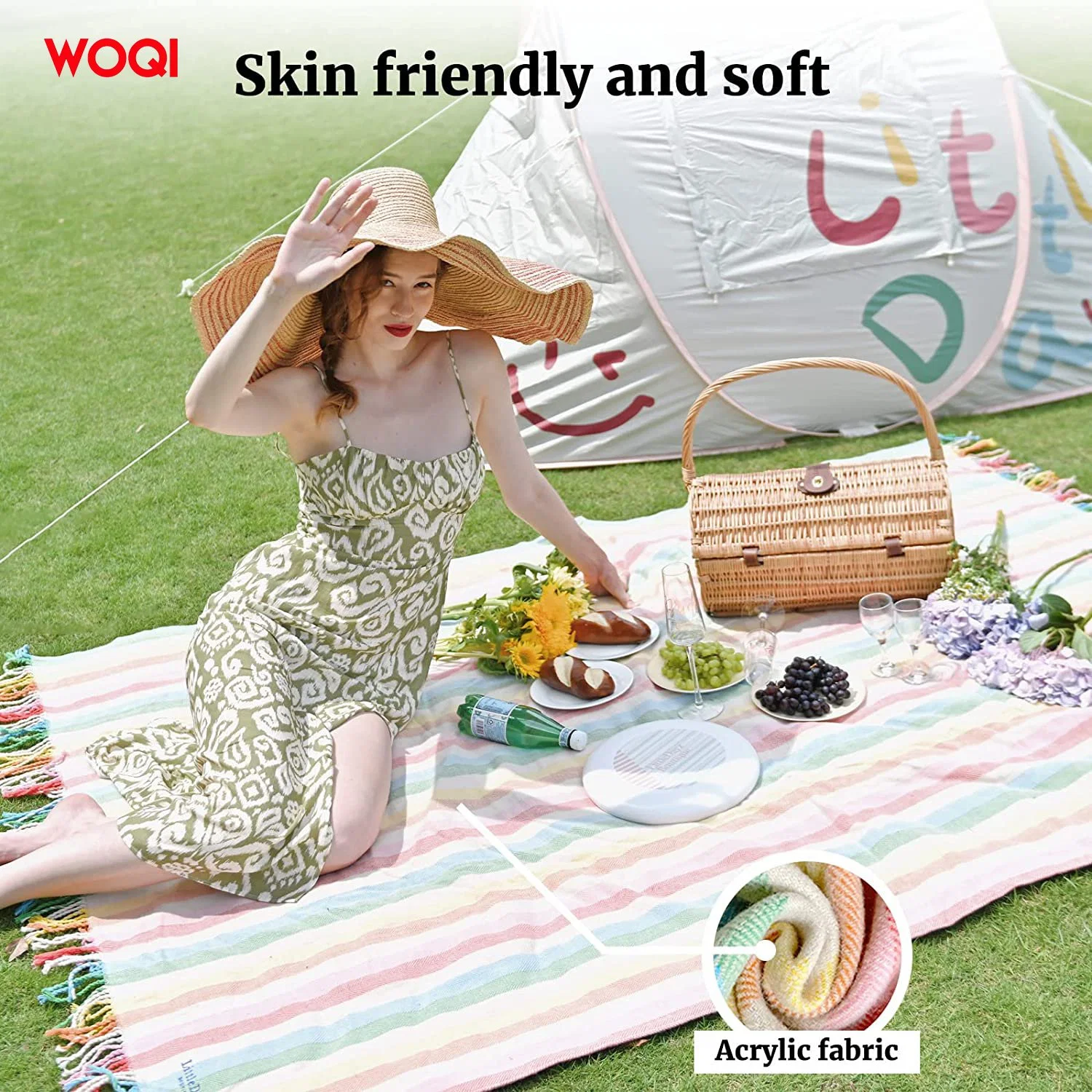 Woqi Portable Picnic Waterproof Super Thick Portable Outdoor Picnic Mat