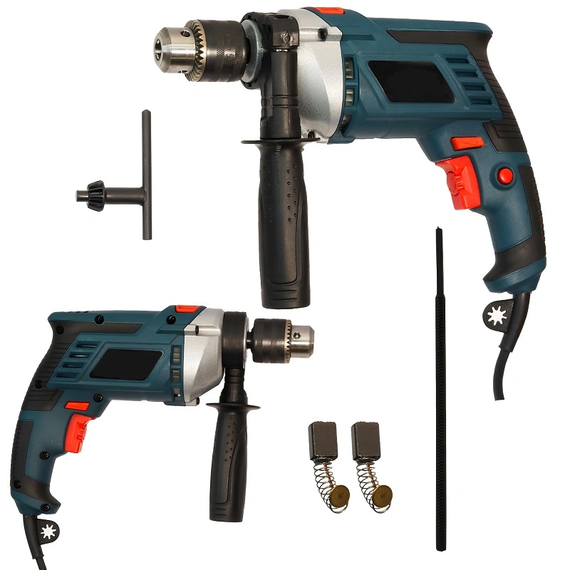 Power Tools Impact Drill, Hand Electric Drill with 360&deg; Rotating Handle, Power Tool 500W/600W/710W 13mm Impact Drill (ID046)