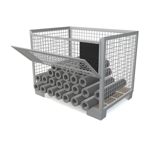 Stillage cargo de la cage de stockage de matériaux de revêtement en poudre amovible en acier empilable à usage intensif avec des prix concurrentiels