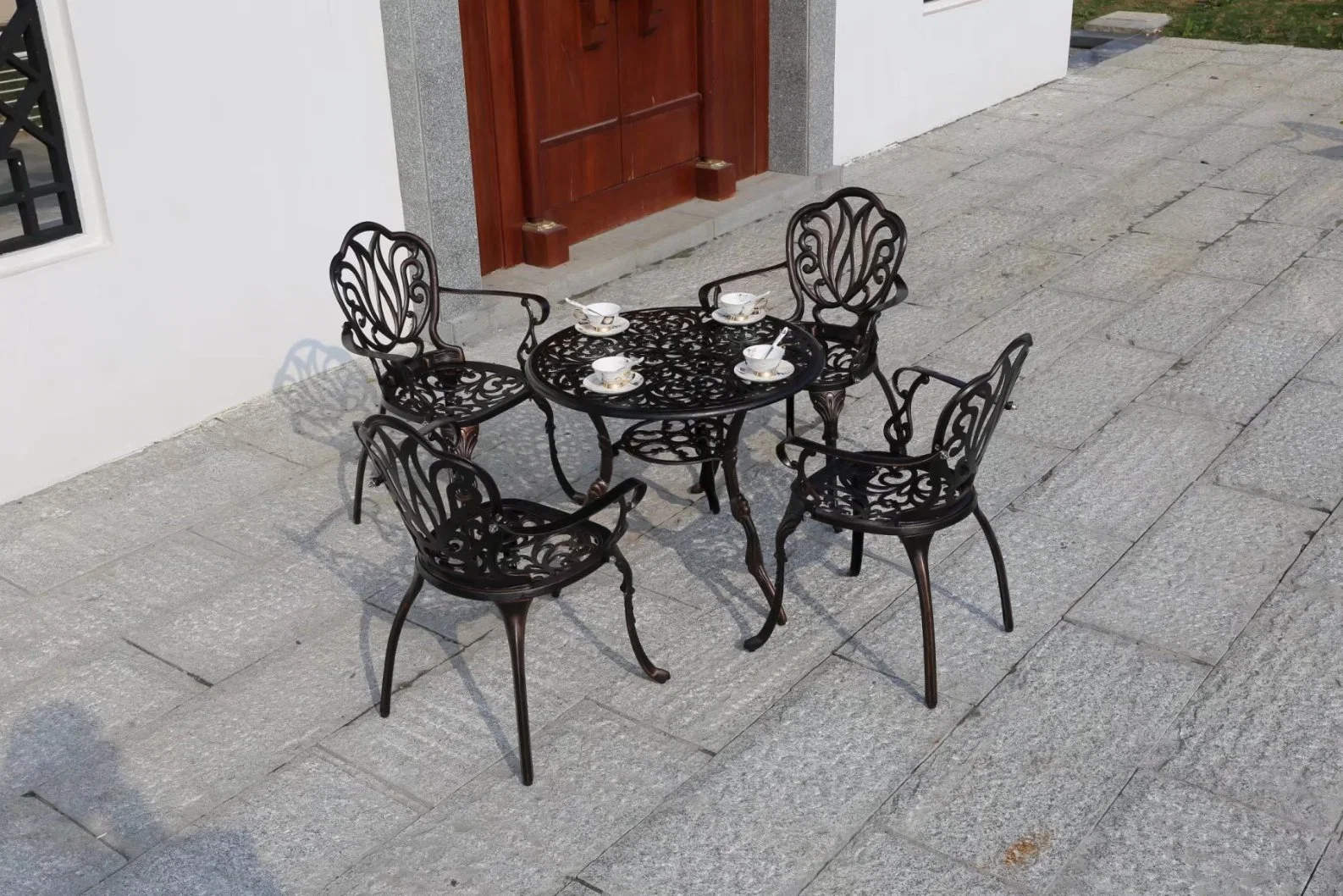 Balcony Furniture Combination Outdoor Waterproof Sunscreen Cast Aluminum Leisure Outdoor Courtyard Courtyard Outside The Home