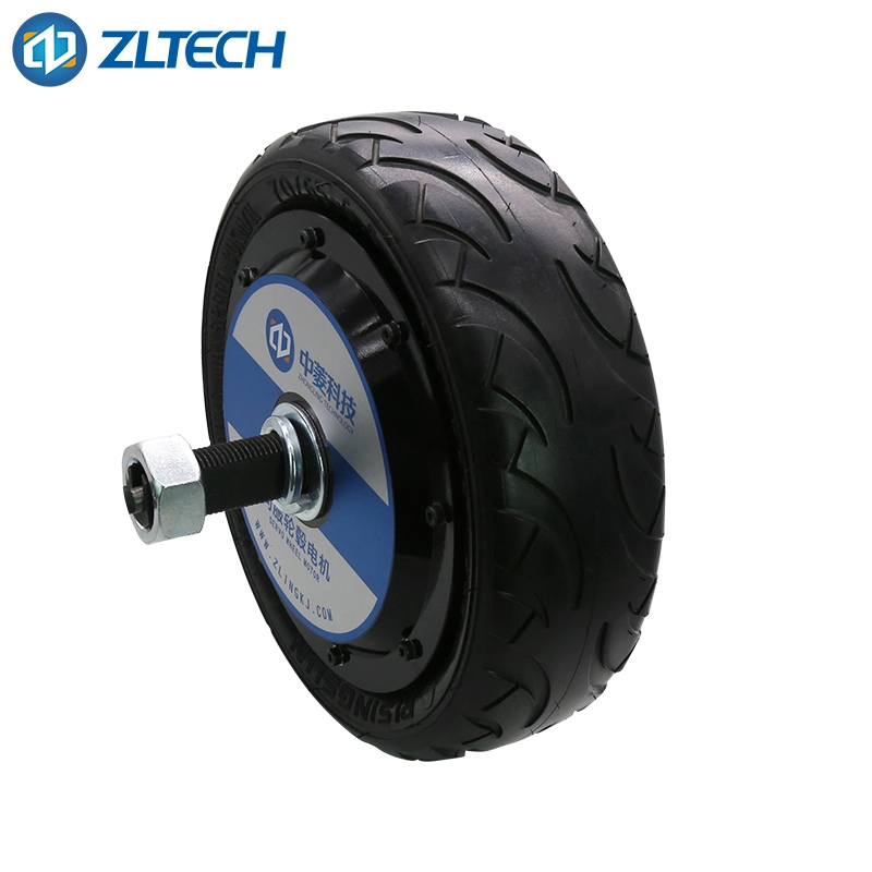 10 Inch Rubber Solid Tire 48V DC 800W 300kg Load 80n. M Max Torque 200rpm Stable Brushless Gearless Encoder Hall Sensor Wheel Hub Motor for Outdoor Agv Robot