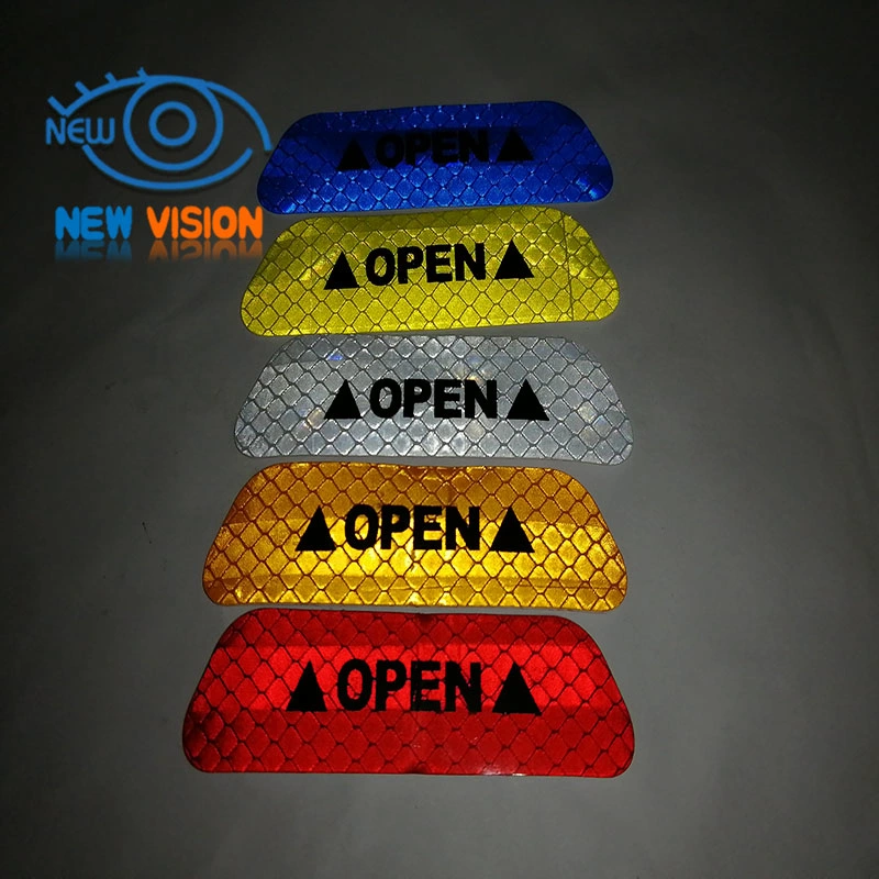 Top Quality 4PCS/Set Car Door Stickers Universal Safety Warning Open Reflective Stickers High Visibility Reflective Tape