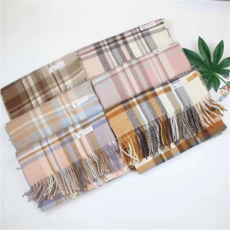 Factory Direct Supply Scarf & Warm Fashion Plaid Fringe Scarf