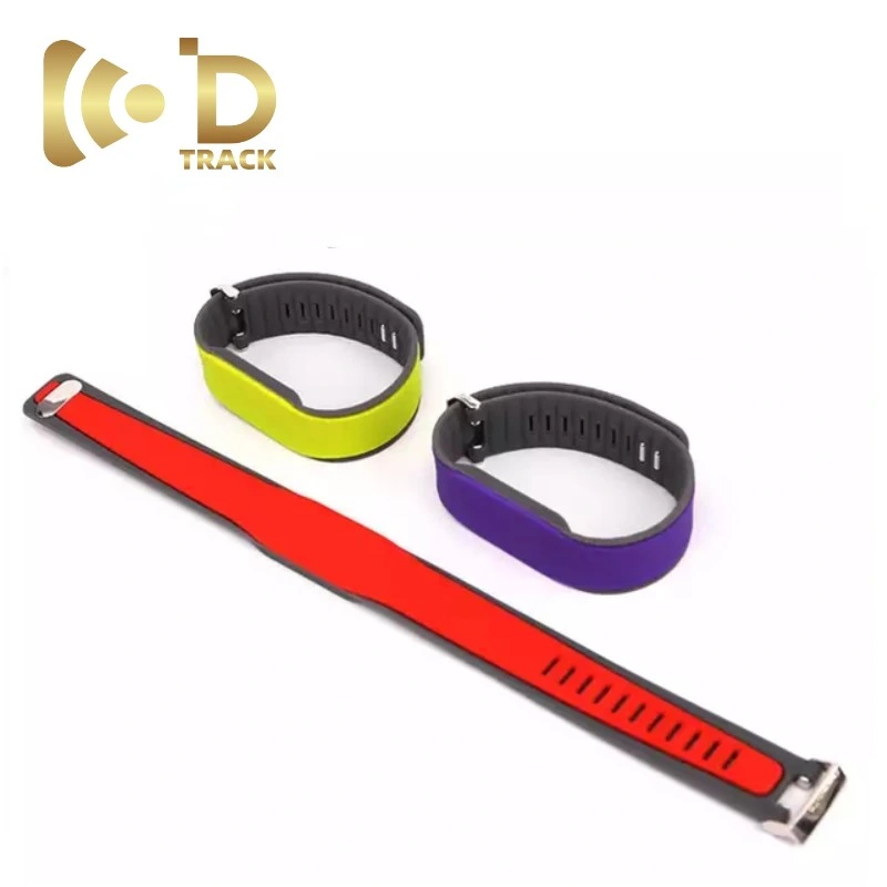 Logo Printing Programmable Wristbands RFID Silicone RFID Bracelet 13.56MHz NFC ISO14443A for Festival Access Control Resuable Silicon RFID Wristband