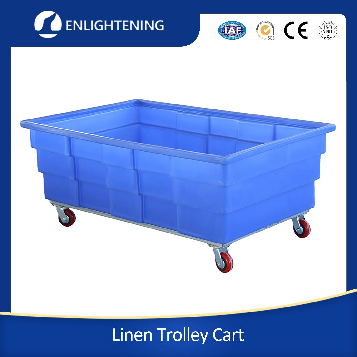 China High quality/High cost performance  Hotel Laundry Linen Trolley Plastic Bulk Cage Trolley Laundry Truck