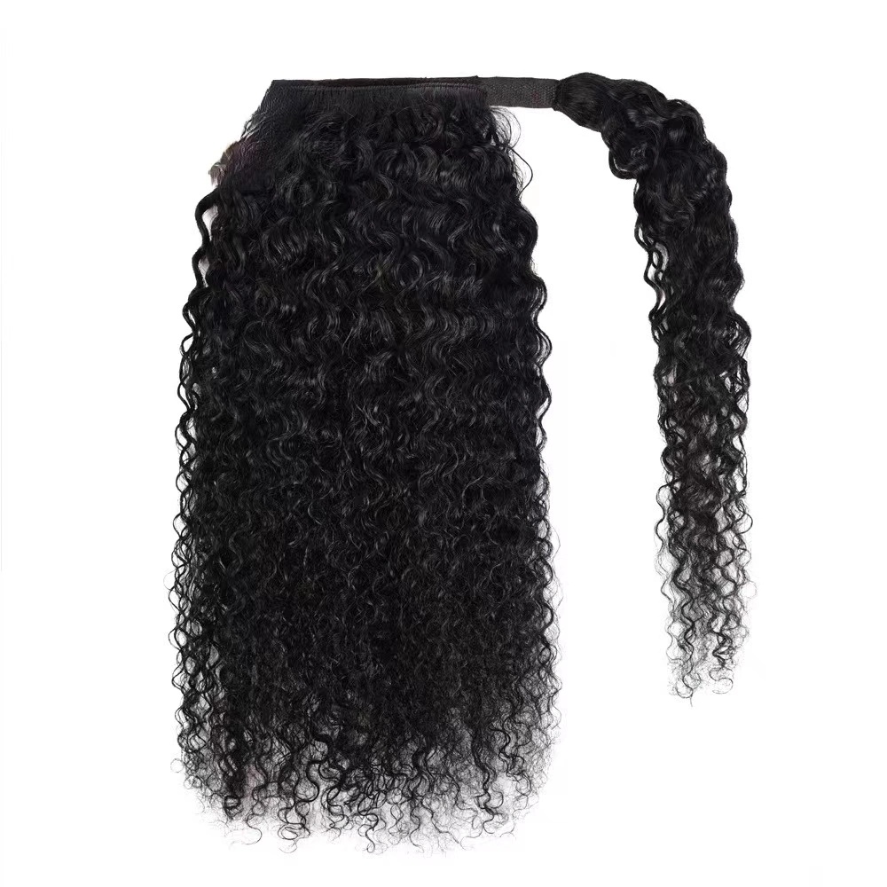 Top Quality Remy Hair Cuticle Aligned Long Hair Ponytail Real Humans Hair Wig Extensions for Black Women